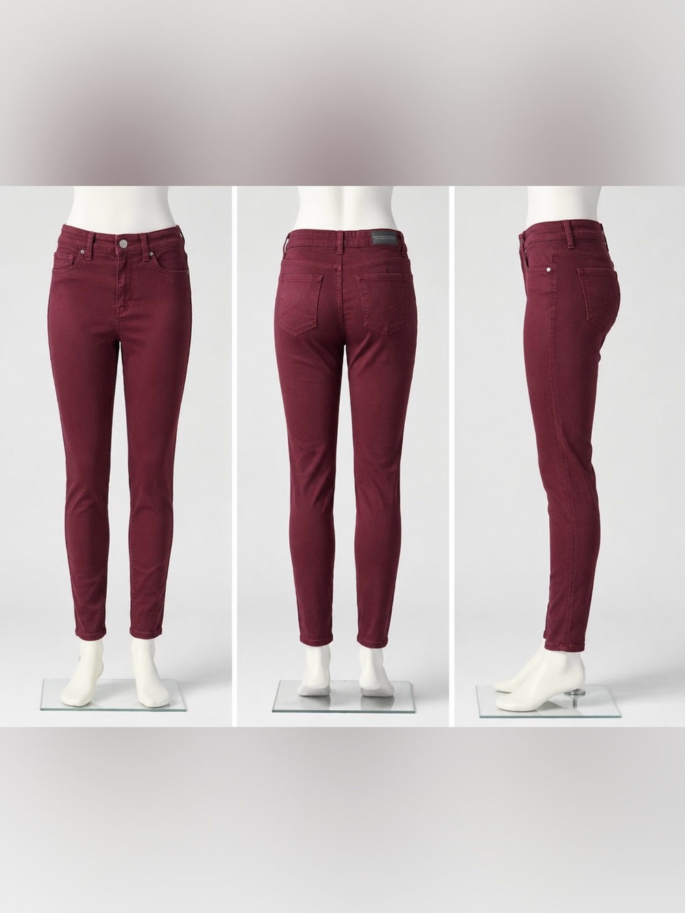 Aeropostale Women's High-Rise Skinny Jeans in Bordeaux